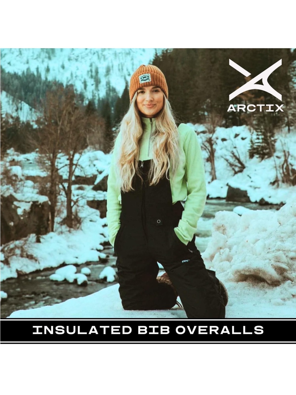 Arctix Women's Essential Insulated Ski Bibs, Water Resistant Snow Pants. X-Large - Picture 6 of 7